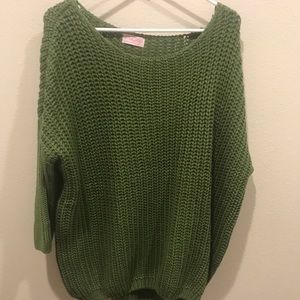 Pink lily boutique oversized cable knit sweater